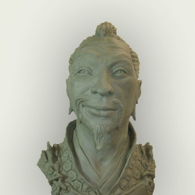 Modello in argilla busto